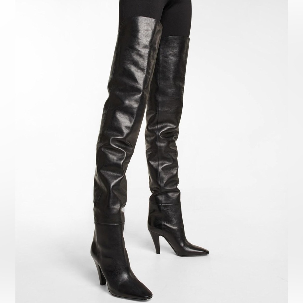 Saint Laurent Betty 94 Over The Knee Leather Boots